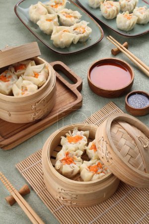 Photo for Chinese dumplings with meat and vegetables - Royalty Free Image