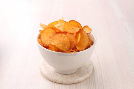 Photo for Potato chips with salt - Royalty Free Image