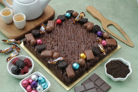 Photo for Chocolate cake on table - Royalty Free Image