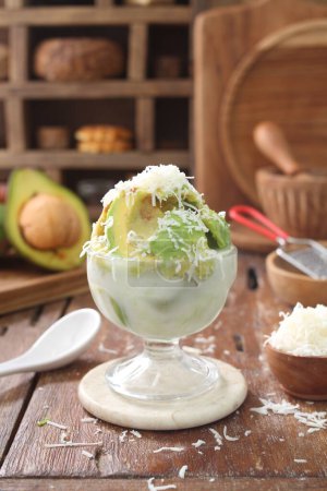 Photo for Fresh homemade coconut ice cream - Royalty Free Image