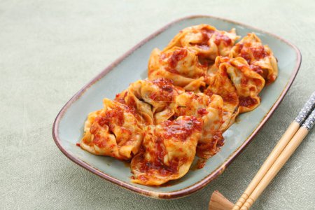 Photo for Chinese dumplings, traditional korean food - Royalty Free Image