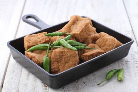Photo for Tofu in the pan - Royalty Free Image