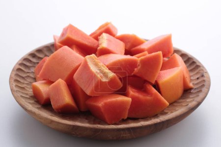 Photo for Sliced papaya on plate - Royalty Free Image