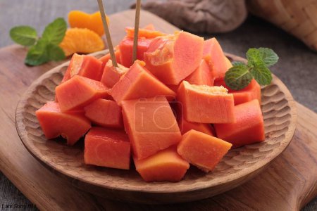 Photo for Sweet and fresh papaya fruit - Royalty Free Image