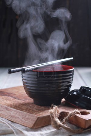 Photo for Chinese tea ceremony. black tea with smoke. traditional chinese cuisine - Royalty Free Image