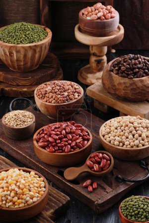 Photo for Set with different types of lentils - Royalty Free Image
