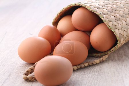 Photo for Eggs in a basket - Royalty Free Image
