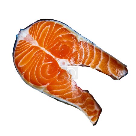 Photo for Cooked salmon on white background - Royalty Free Image