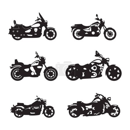 Illustration for Motorcycle Icon Logo Template Vector Illustration - Royalty Free Image