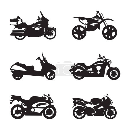 Illustration for Motorcycle Icon Logo Template Vector Illustration - Royalty Free Image