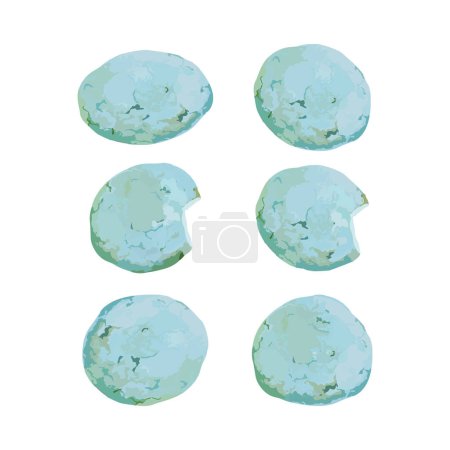 Hand drawn vector illustration of blueberry cookies