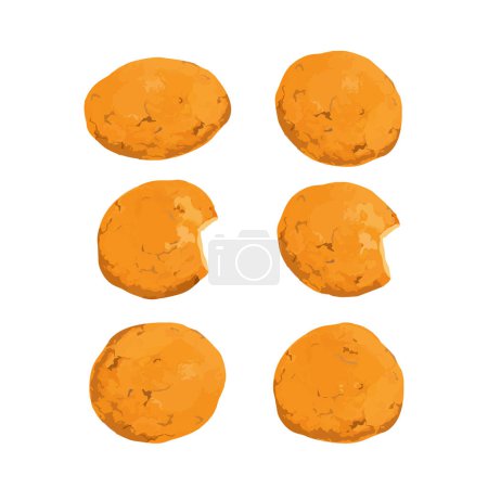 Hand drawn vector illustration of pumpkin cookies