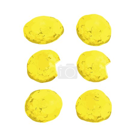 Hand drawn vector illustration of lemon cookies
