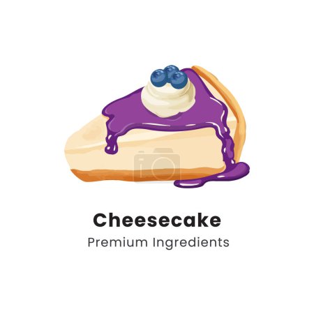 Ilustración de Ilustración vectorial dibujada a mano de rodajas de pastel de queso - Imagen libre de derechos
