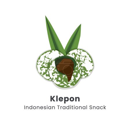 Ilustración vectorial indonesio tortas tradicionales klepon