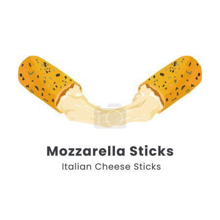 Hand drawn vector illustration of Mozzarella sticks