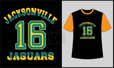 Téléchargez les photos : Football typography games jacksonville jaguars illustration vector t shirt design - en image libre de droit