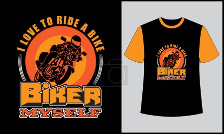 Téléchargez les photos : I love to ride a bike myself illustration bike vecto t shirt design - en image libre de droit