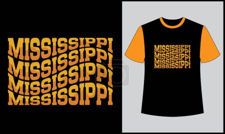 Téléchargez les photos : Mississippi strong state illustration vector t shirt design - en image libre de droit