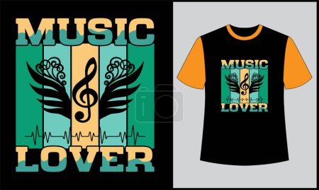 Illustration for Music audio recording musician master illustration vector retro vintage t shirt design - Royalty Free Image