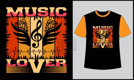 Illustration for Music volume audio recording studio musician vu master retro vintage t shirt design - Royalty Free Image