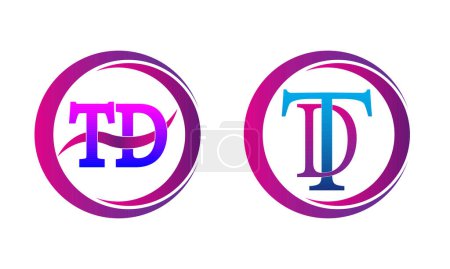 Téléchargez les photos : Td logo tulubulu design illustration vector logo design - en image libre de droit