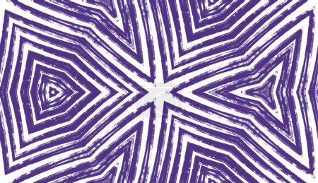 Photo for Textured stripes pattern. Purple symmetrical kaleidoscope background. Textile ready breathtaking print, swimwear fabric, wallpaper, wrapping. Trendy textured stripes design. - Royalty Free Image