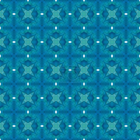 Photo for Exotic seamless pattern. Blue ideal boho chic summer design. Summer exotic seamless border. Textile ready perfect print, swimwear fabric, wallpaper, wrapping. - Royalty Free Image