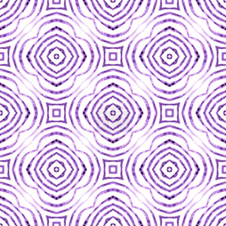 Photo for Exotic seamless pattern. Purple wondrous boho chic summer design. Textile ready fine print, swimwear fabric, wallpaper, wrapping. Summer exotic seamless border. - Royalty Free Image