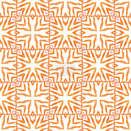 Photo for Textile ready precious print, swimwear fabric, wallpaper, wrapping. Orange bewitching boho chic summer design. Tropical seamless pattern. Hand drawn tropical seamless border. - Royalty Free Image