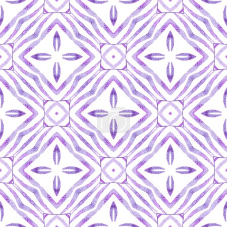 Photo for Tropical seamless pattern. Purple mind-blowing boho chic summer design. Textile ready breathtaking print, swimwear fabric, wallpaper, wrapping. Hand drawn tropical seamless border. - Royalty Free Image