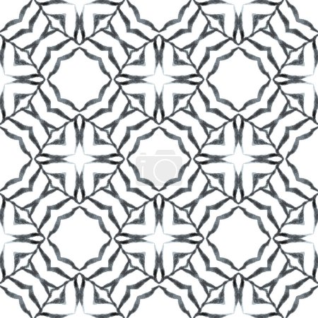 Photo for Textile ready fair print, swimwear fabric, wallpaper, wrapping. Black and white surprising boho chic summer design. Summer exotic seamless border. Exotic seamless pattern. - Royalty Free Image