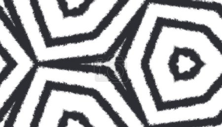 Geometric seamless pattern. Black symmetrical kaleidoscope background. Hand drawn geometric seamless design. Textile ready impressive print, swimwear fabric, wallpaper, wrapping.