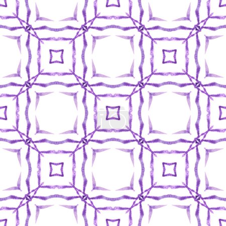 Textile ready classic print, swimwear fabric, wallpaper, wrapping. Purple overwhelming boho chic summer design. Hand drawn green mosaic seamless border. Mosaic seamless pattern.