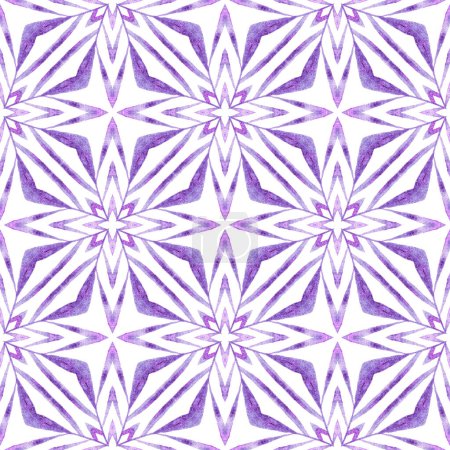 Chevron watercolor pattern. Purple incredible boho chic summer design. Green geometric chevron watercolor border. Textile ready worthy print, swimwear fabric, wallpaper, wrapping.