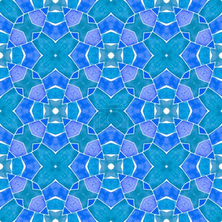 Summer exotic seamless border. Blue original boho chic summer design. Exotic seamless pattern. Textile ready enchanting print, swimwear fabric, wallpaper, wrapping.