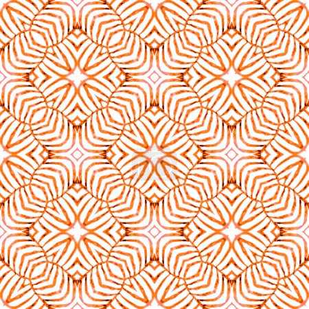 Exotic seamless pattern. Orange precious boho chic summer design. Textile ready fetching print, swimwear fabric, wallpaper, wrapping. Summer exotic seamless border.