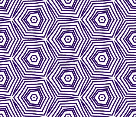 Exotic seamless pattern. Purple symmetrical kaleidoscope background. Textile ready classy print, swimwear fabric, wallpaper, wrapping. Summer swimwear exotic seamless design.