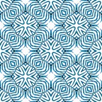 Textile ready emotional print, swimwear fabric, wallpaper, wrapping. Blue unique boho chic summer design. Hand drawn tropical seamless border. Tropical seamless pattern.