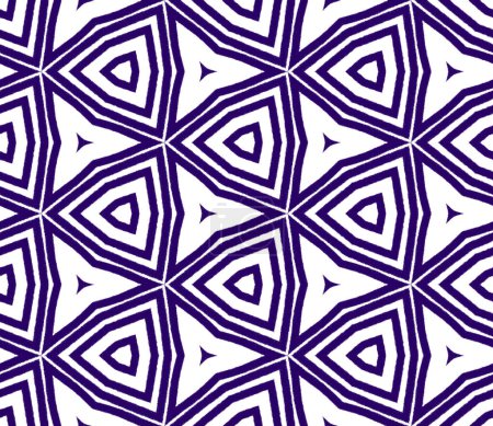 Patrón geométrico sin costura. Fondo caleidoscopio simétrico púrpura. Diseño geométrico sin costura dibujado a mano. Textil listo impresión magnífica, tela de traje de baño, papel pintado, envoltura.