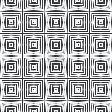 Textured stripes pattern. Black symmetrical kaleidoscope background. Textile ready posh print, swimwear fabric, wallpaper, wrapping. Trendy textured stripes design.