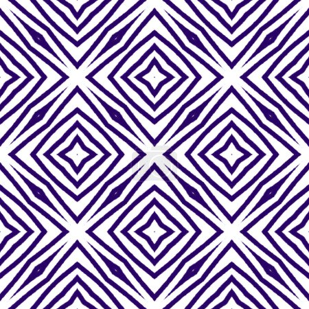 Geometrisches nahtloses Muster. Lila symmetrischer Kaleidoskop-Hintergrund. Textilfertiger verführerischer Druck, Bademode, Tapete, Verpackung. Handgezeichnete geometrische nahtlose Gestaltung.