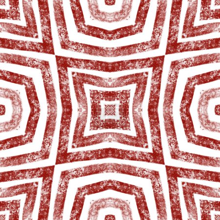 Photo for Mosaic seamless pattern. Wine red symmetrical kaleidoscope background. Retro mosaic seamless design. Textile ready curious print, swimwear fabric, wallpaper, wrapping. - Royalty Free Image