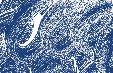 Illustration for Grunge texture. Distress indigo rough trace. Exceptional background. Noise dirty grunge texture. Incredible artistic surface. Vector illustration. - Royalty Free Image