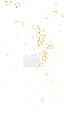 Fond étoilé de conte de fées de nuit. Jolies étincelles scintillantes, esprit de Noël dans l'air. Illustration vectorielle des étoiles festives sur fond blanc.