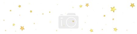 Magic stars vector overlay.  Gold stars scattered around randomly, falling down, floating.  Chaotic dreamy childish overlay template. Vector magic overlay  on white background.