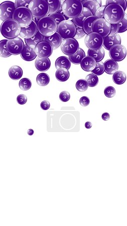 Zinc round capsules scattered randomly.  Beauty treatment and nutrition skin care.   Essential vitamins vector illustration.  Wellness concept.