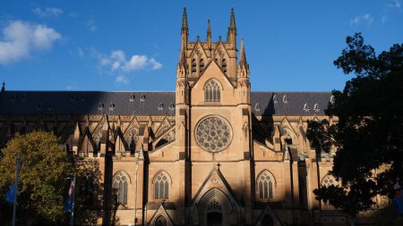 Téléchargez les photos : Cathédrale Sainte-Marie au ciel bleu. Sydney, 18 mai 2023. - en image libre de droit