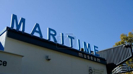 Photo for Maritime Museum signname. Brisbane, 17 May 2023. - Royalty Free Image