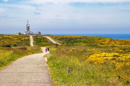 Pointe du Raz. Path through the moor. Finistere. Brittany. France